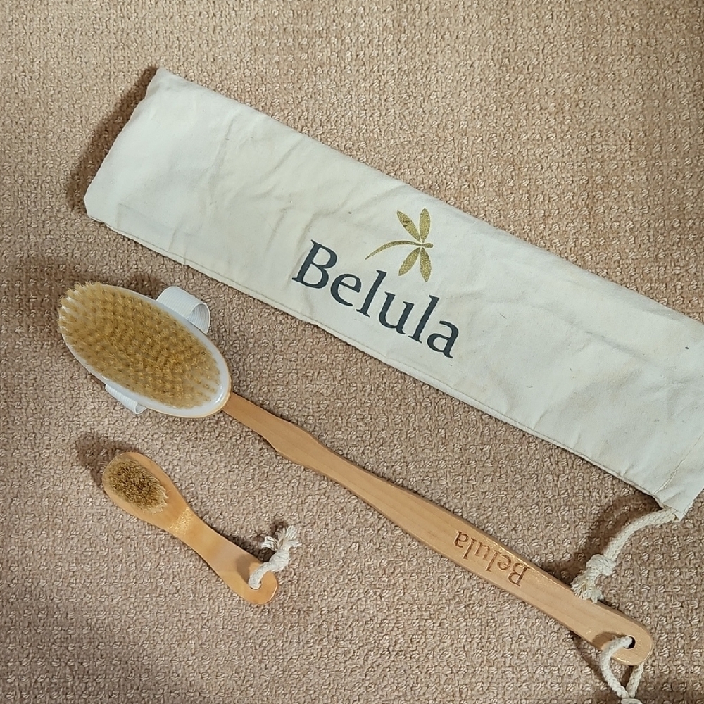 Natural Bamboo Dry Brush Set - Face And Body